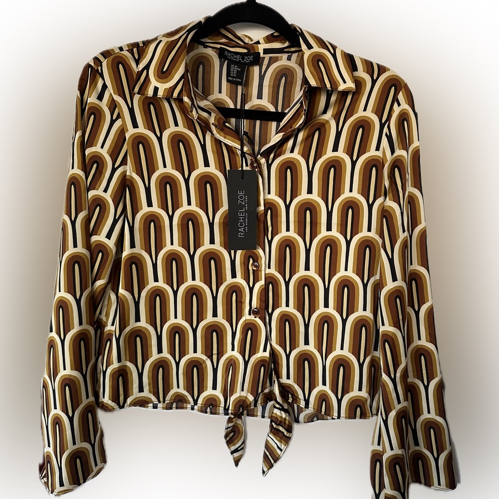 NWT Rachel Zoe Crop Blouse